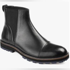 Thomas & Vine Genuine Leather Jaylon Chelsea BOOTS in black. Men’s size 8.